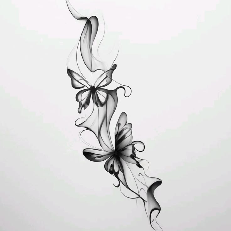 Butterfly tattoo sketch